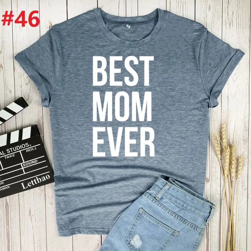 

Best Mom Ever t-shirt female Graphic Vintage Large Size Tshirt Women Ulzzang Unisex O Neck T shirts Printing Fashion Tee Tops