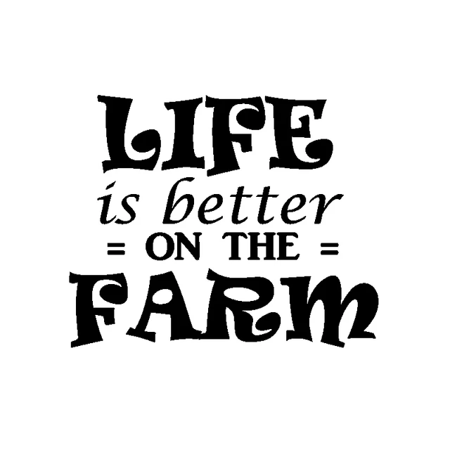 

Waterproof and Sunscreen Interesting Life Is Better on The Farm Vinyl Car-styling Car Can Block Scratches Sticker Decal 20*19CM