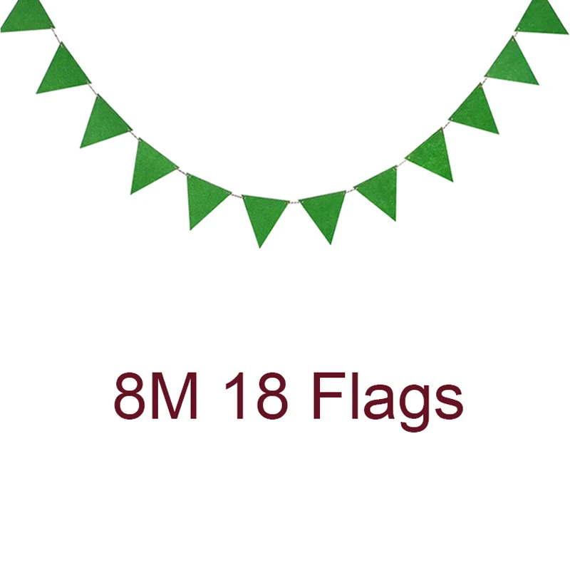 New 8 M 18 Flags Red Green Black White Valentine's Pennants Wedding Banner Bedroom Decoration Hanging Supplies | Дом и сад