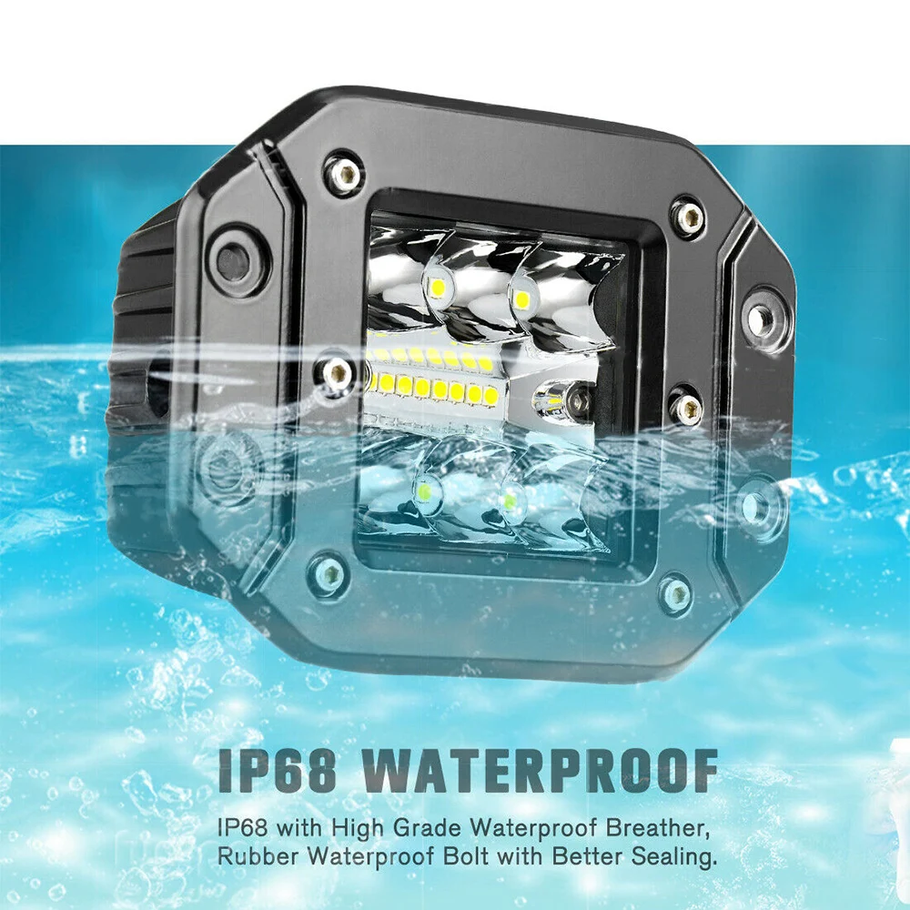 Светодиодный рабочий фсветильник рь с утапливаемым креплением 260 Вт лм 5 дюймов 4x4