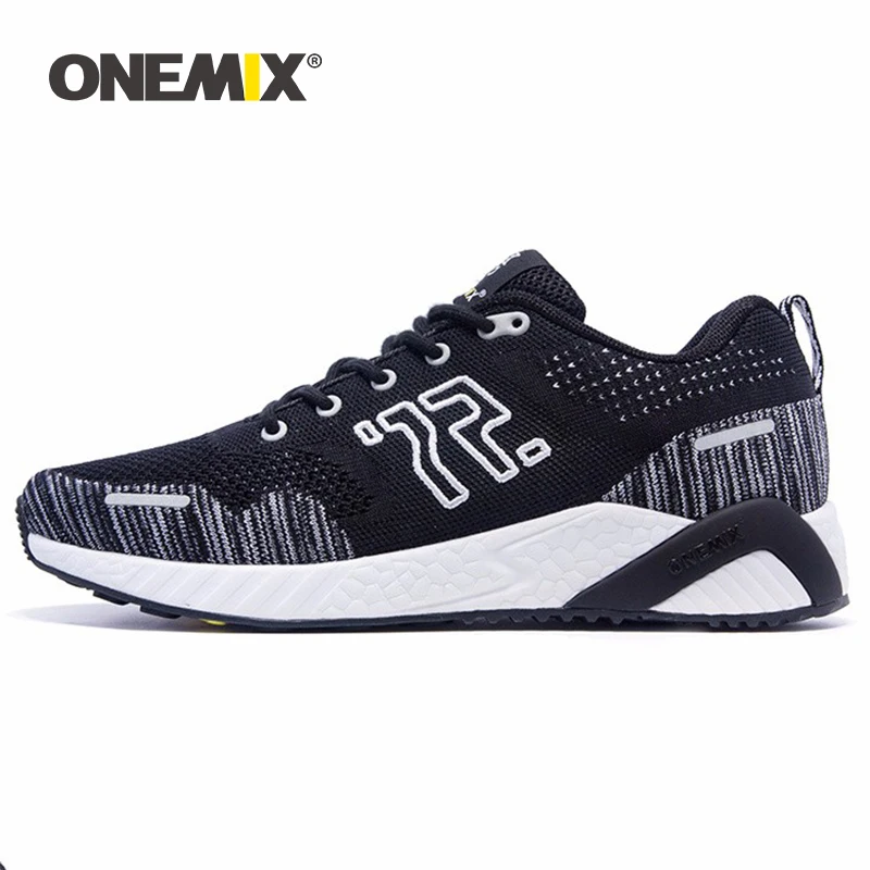 

ONEMIX Retro Running Shoes for Men Knitted Vamp Summer Classical OutdoorMan Jogging Sport Shoes Walking Sneakers Size Eur 35-46