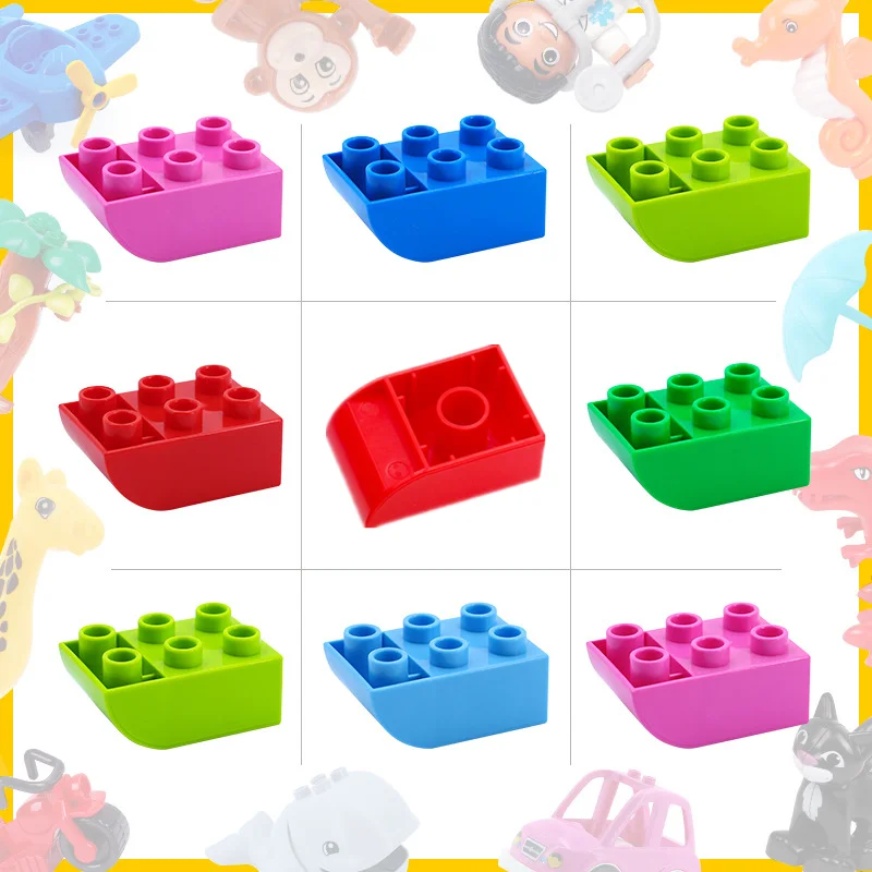 

10Pcs Big Size Building Blocks Compatible Slope Inverted Large Bricks Boy Girls MOC DIY Assembled Creative Toys Children Gifts