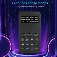 phone pc universal voice changer mini sound card portable disguiser changer 8multi broadcast mic voice voice for gamelive s0z1