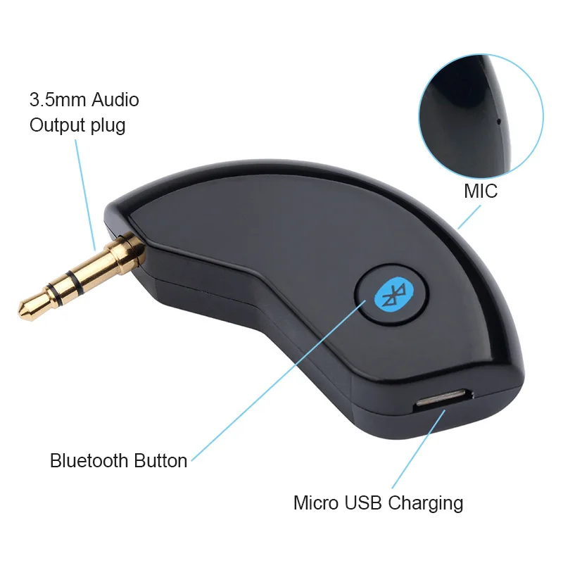 Мини 3 5 мм разъем AUX аудио MP3 музыка Bluetooth приемник автомобильный комплект
