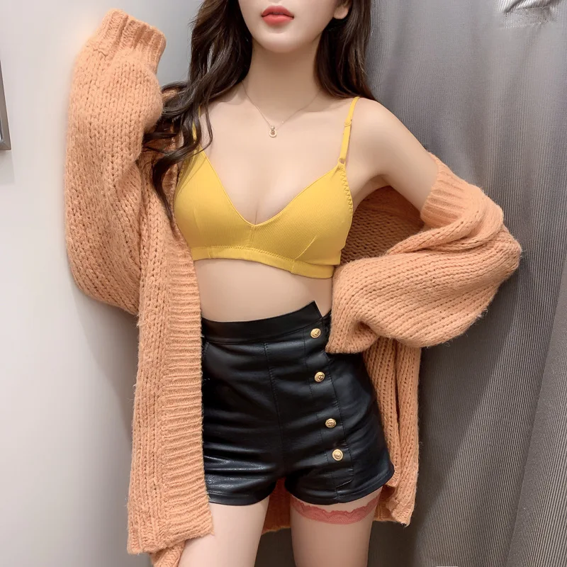 Женское сексуальное нижнее белье хлопковый бюстгальтер пуш-ап с треугольными