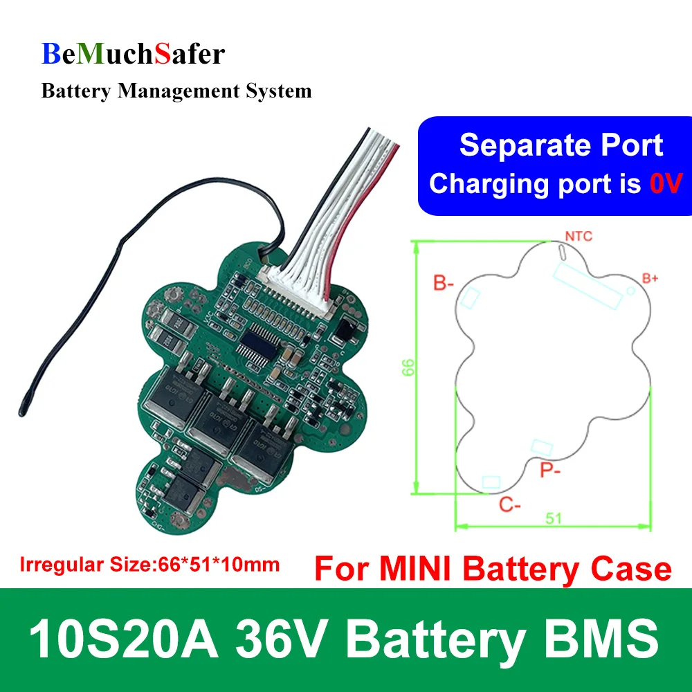 BeMuchSafer 10S 13S 20A 36V 48V BMS раздельный порт для зарядки 0V 10S20A 13S20A | Электроника