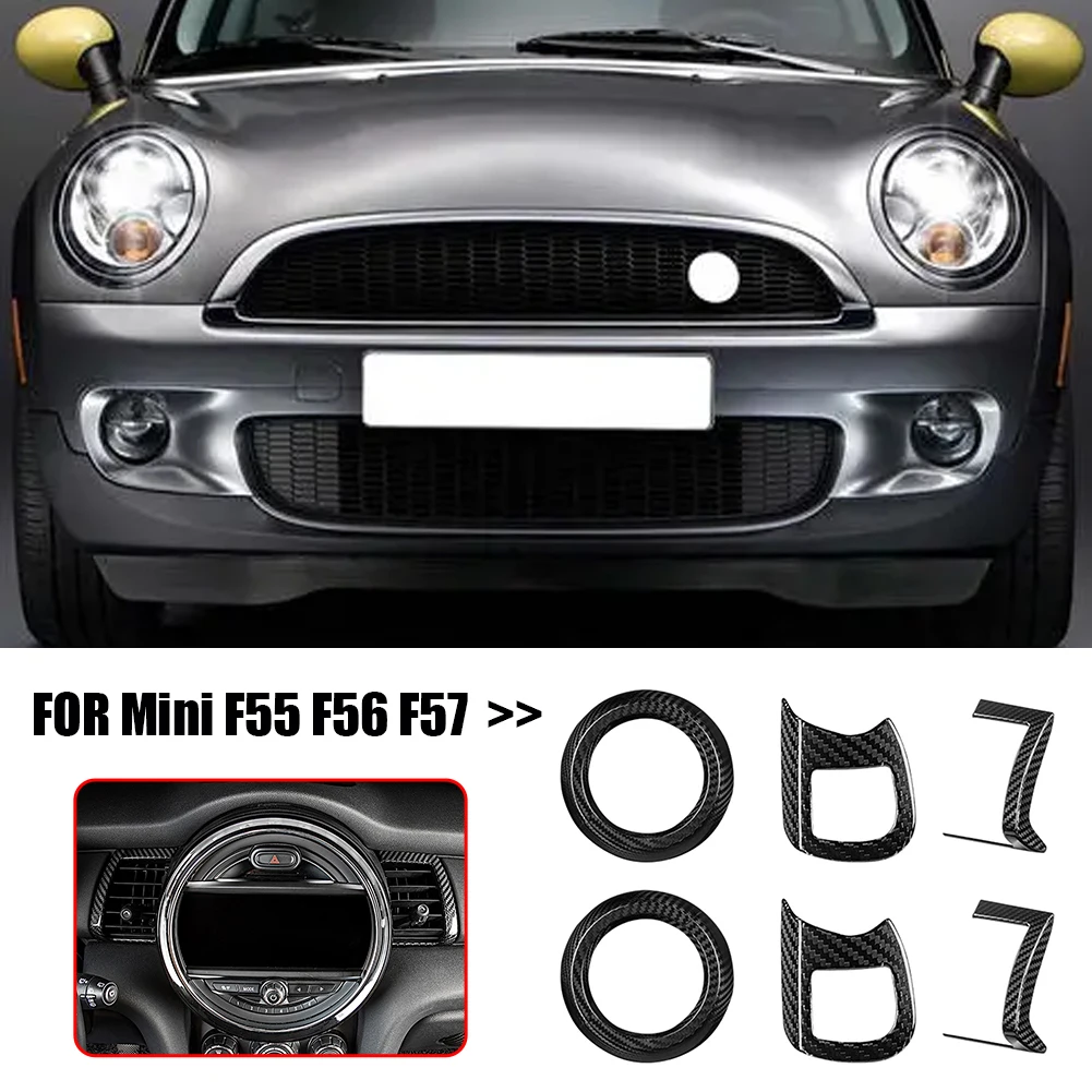 

6pcs Air Vent Cover Stickers Center Console Air Conditioner Outlet Trim for F55 F56 F57 Automotive Interior Stickers