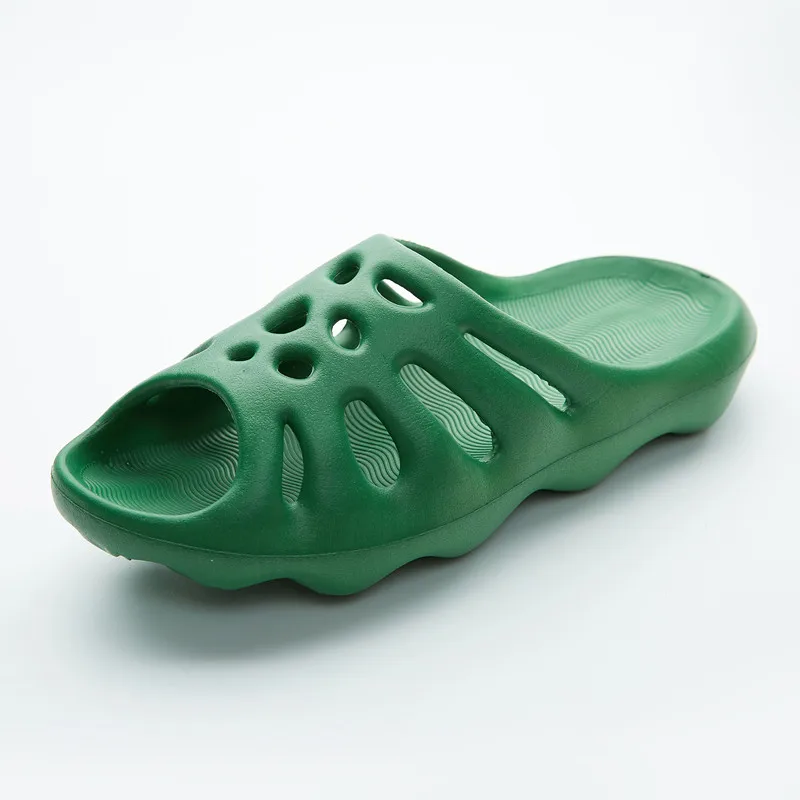 

Summer new couple one-word slippers fashion casual outdoor beach hole sandals daily home non-slip wear-resistant slippers