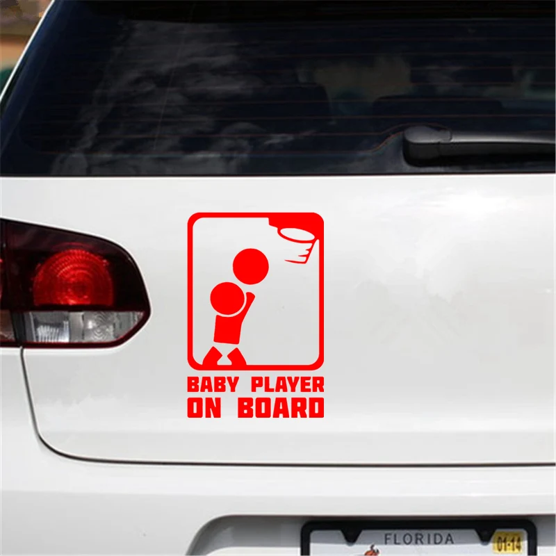 

15cmx10cm Creative baby basketball player Vinyl Car stickers Decals Motorcycle Accessories Car-Window Decorative Goods PVC