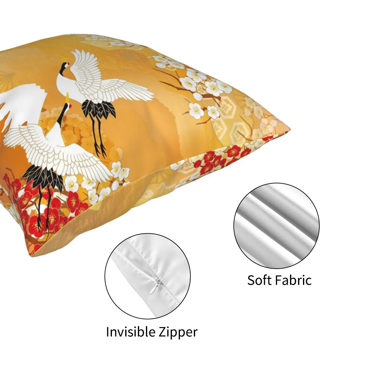 

Beautiful Kimono Of Japan Square Pillowcase Creative Zip Decorative Pillow Case Car Cushion Case