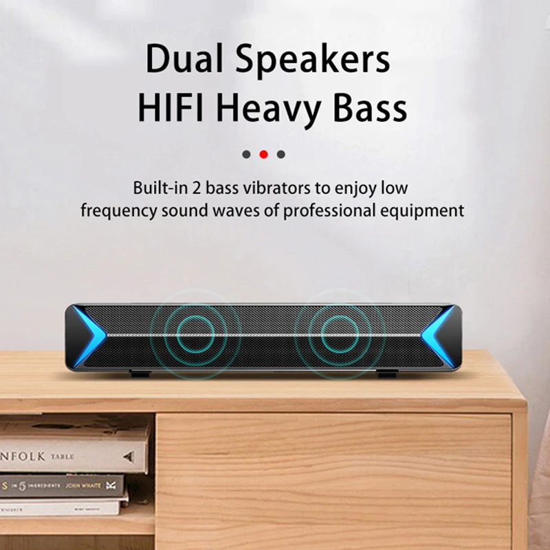 

Portable Speaker Wired and Wireless Home Theater Soundbar Bluetooth-compatible Bass Surround Subwoofer Stereo FM Radio