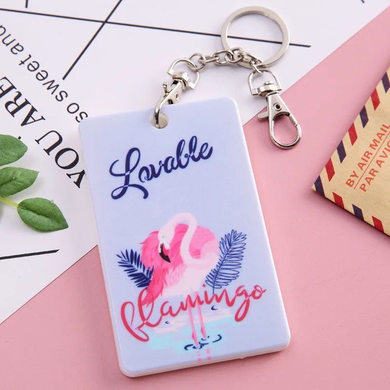 Korean Cartoon Cute Animals ID Bus Card Holder Kids Students Keychain id badge holder School Office Supplies GIFT |