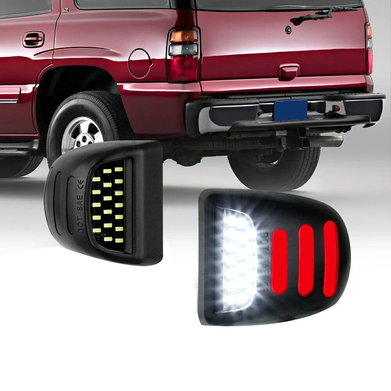 Красный светодиод SMD для подсветки номерного знака Chevy Silverado Suburban Tahoe GMC Sierra 1500 2500
