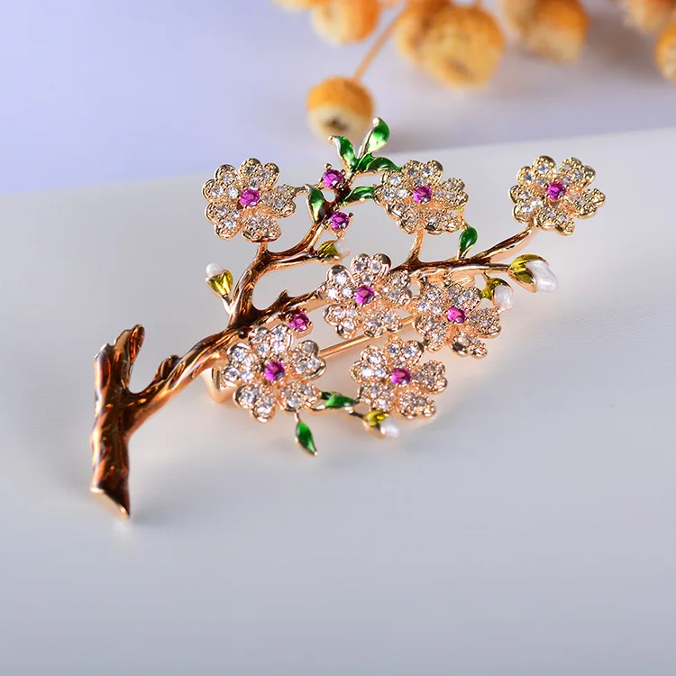 

Retro creative pin drip flower brooch set auger corsage, big clothing cap accessories