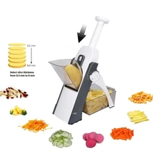 Multifunctional Vegetable Slicer 5 In 1Fruit Cutter Potato Carrot Grater Chopper Peeler Safe Kitchen Gadgets French Fry Tool