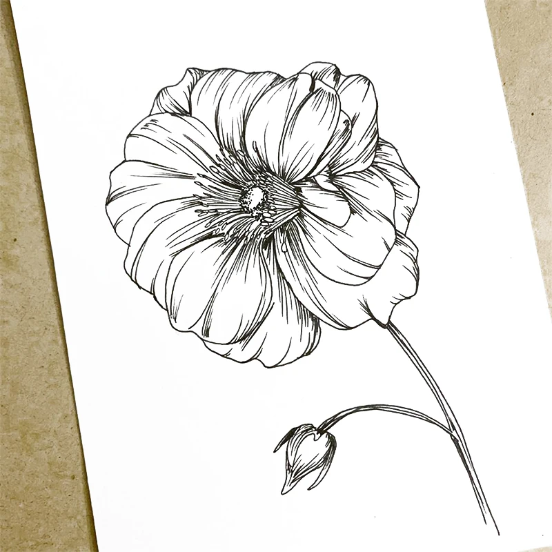 Прозрачные штампы цветные цветы прозрачные резиновые силиконовый Скрапбукинг