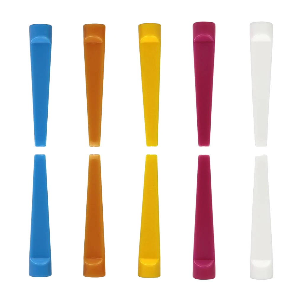 10 Count Durable Plastic Wedge Golf Tees 74mm Random Color Golfer Training |