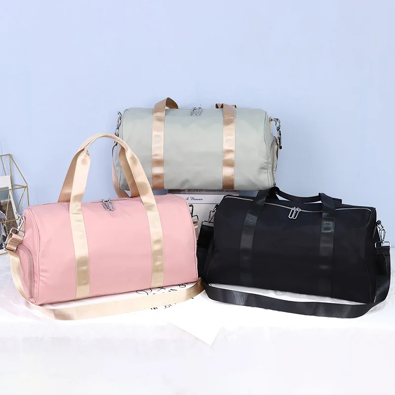 Sports Fitness Bag Women's Bag Large Dry Wet Separation Short Distance Travel Hand Luggage Bag Waterproof Swimming Yoga Bag