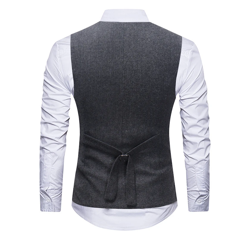 Мужская повседневная безрукавка однотонная с принтом внутри и снаружи