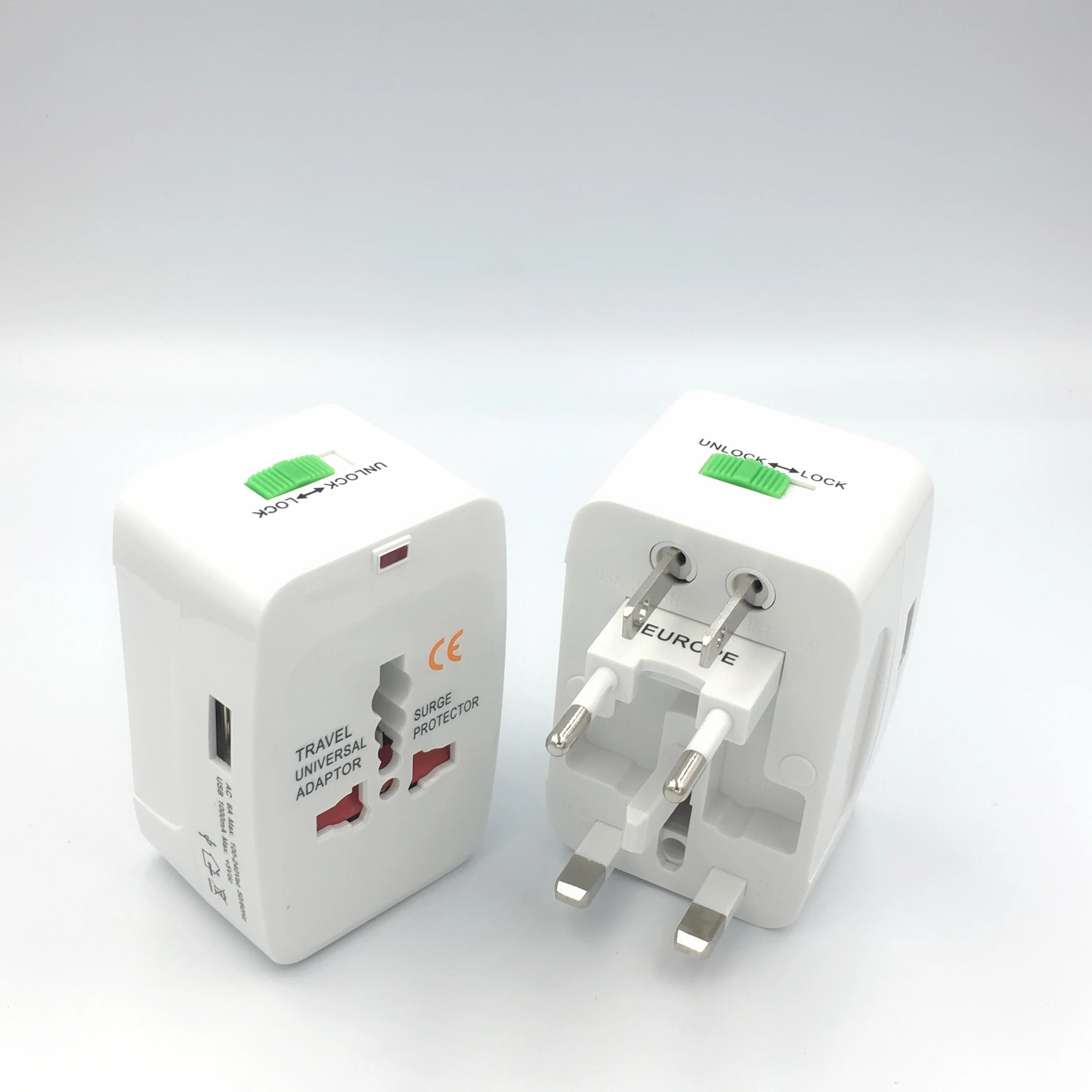 Все в одном Универсальный переходник с международной вилкой 2 USB порта мировое