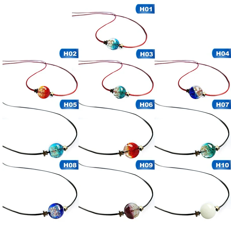 

Luminous Pendant Necklace Lovers' Glow Bracelet Necklace In The Dark Night Light Bracelet Bead Chain For Women Men Jewelry Gifts