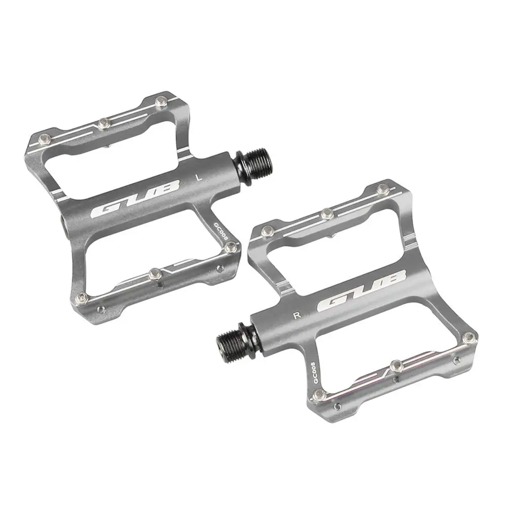 08-Silver GUB CNC алюминиевый сплав горный велосипед MTB Педали Дорожный Велоспорт DU герметичный подшипник велосипедные педали сверхлегкие велосипедные педали запчасти - Цвет: 08-Silver