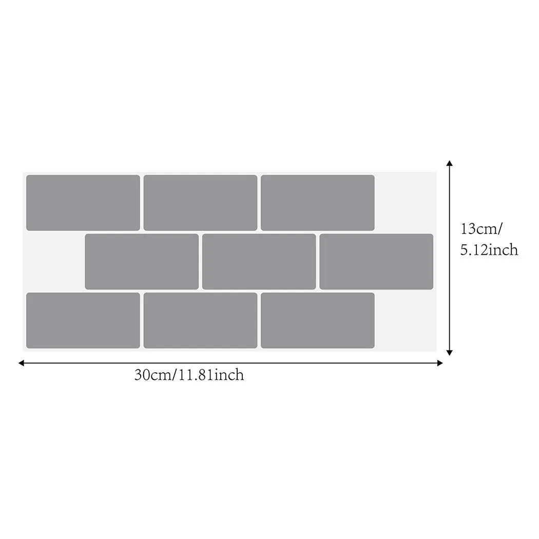 

1Pc Wall Stickers 30*13cm Tile Stickers Kitchen Wall Tile Bathroom Mosaic 100% Brand New And High Quality