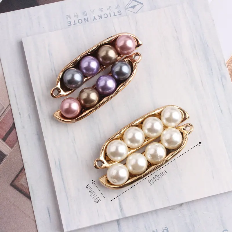 

Enamel Pearl Peas Charm For Jewelry Making DIY Fashion Earring Necklace Bracelet Charms Pendant