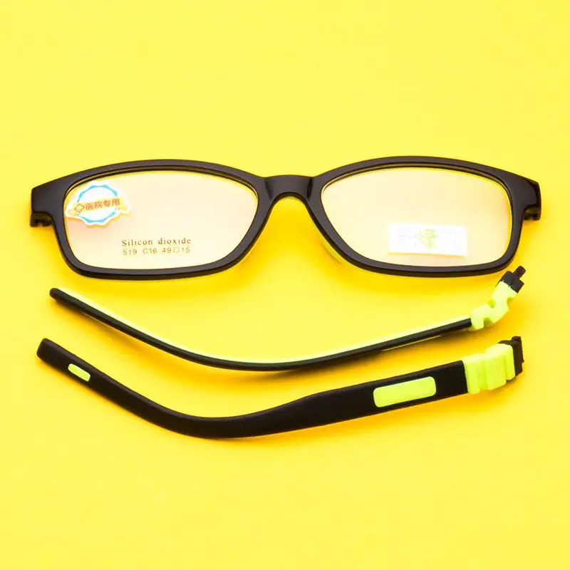 Гибкие брендовые Детские оптические очки цельные защитные Плоские зеркальные