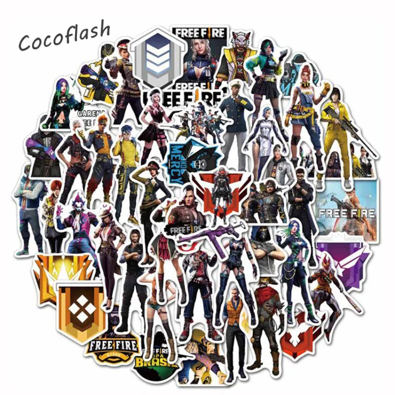 10/50PCS/set Cartoon Game Free Fire Graffiti Stickers To DIY Guitar Motorcycle Laptop Luggage Skateboard Car Computer Notebook