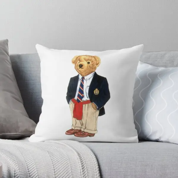 

Bear Ralph Suit Soft Decorative Throw Pillow Cover for Home Pillows NOT Included