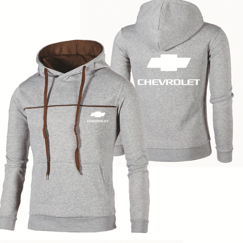 

Spring Autumn Men's Hoodies Chevrolet Car Logo Print Sweatshirt Fashion Men Hoodie hip hop harajuku Cotton Casual Hoody