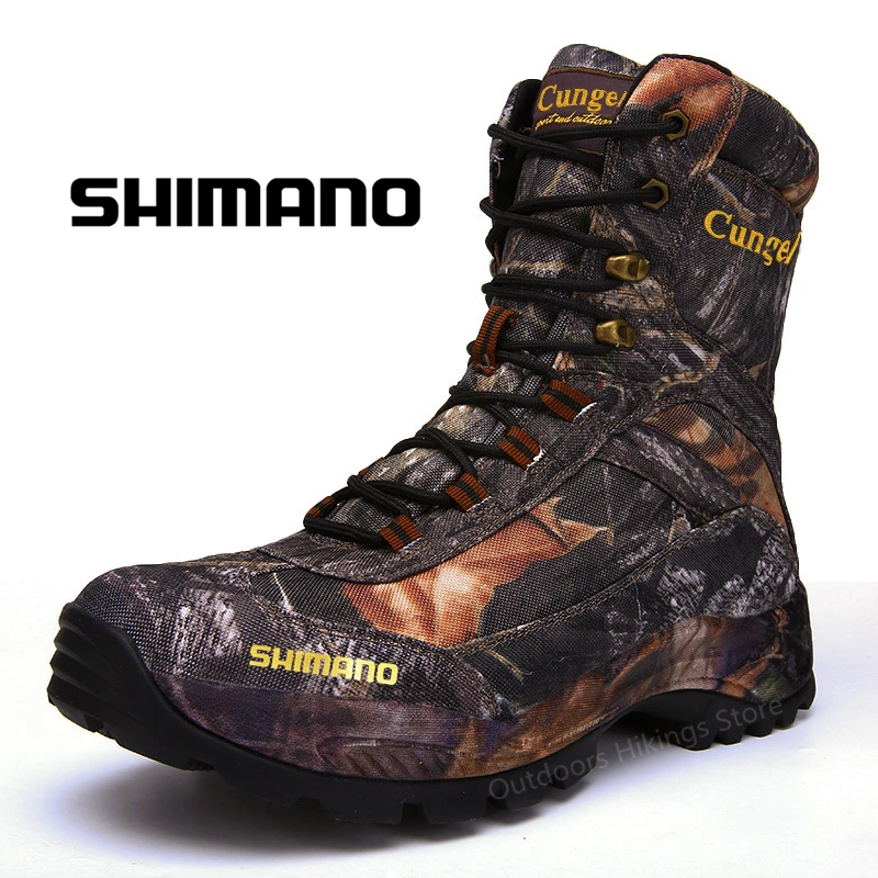 

Мужские камуфляжные ботинки SHIMANO, уличные кроссовки для рыбалки, для Trail, бега, большие размеры, Осень-зима