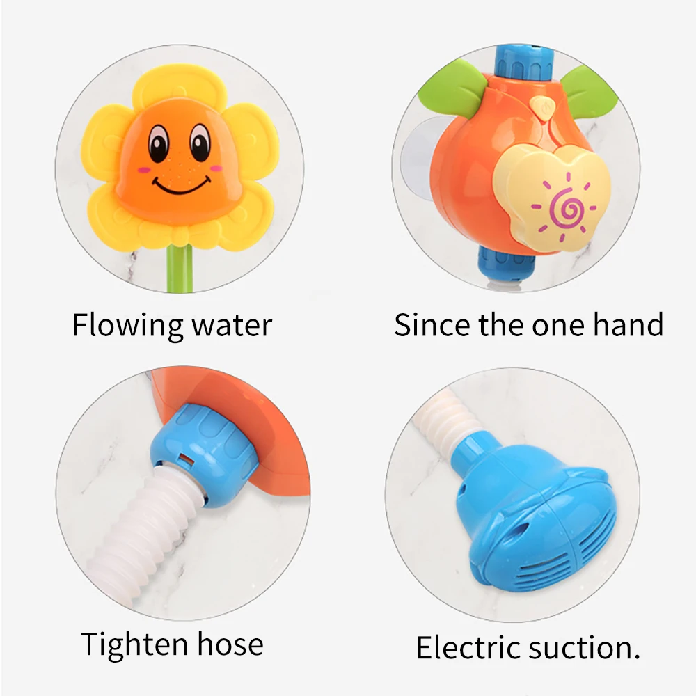 

Cartoon Sunflower Spray Bathroom Summer Water Toy Baby Shower Toy Sunflower Shower Baby Bath Game Toys Infant Funny Water Games
