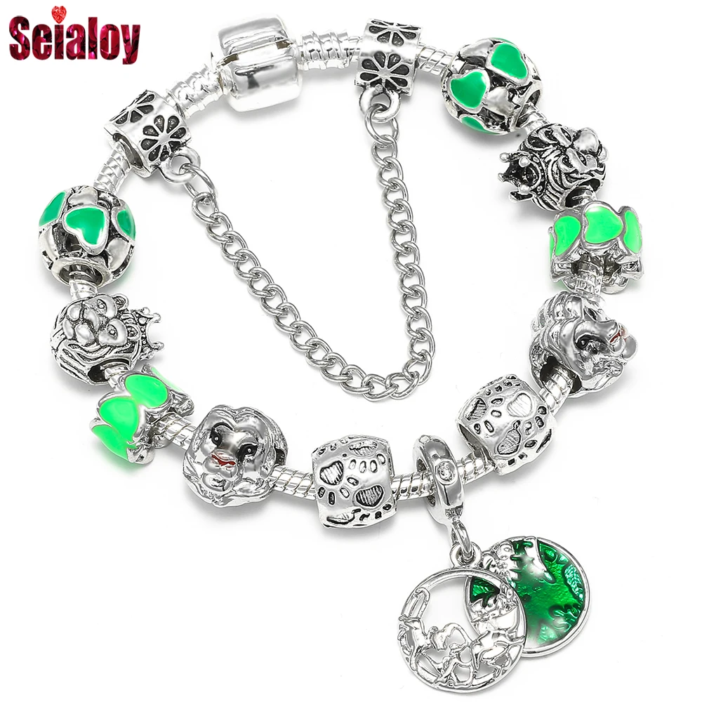 Модный браслет с шармами &quotКороль джунглей&quot браслеты оригинальным львом