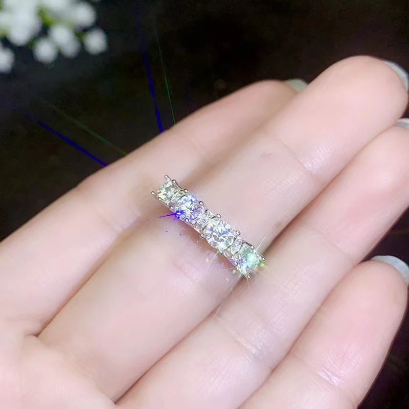 Ювелирные изделия colife кольцо из серебра 925 пробы с моиссанитом 4 шт. D Цвет VVS1 Moissanite