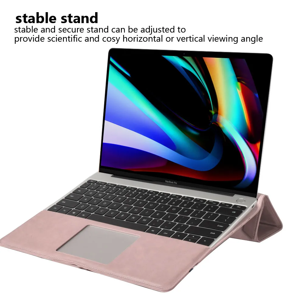 Чехол для ноутбука из искусственной кожи для MacBook Pro, 16 дюймов, защита для угла, ударопрочный чехол для планшета, чехол для MacBook Pro, чехол для ноутбука+ кронштейн