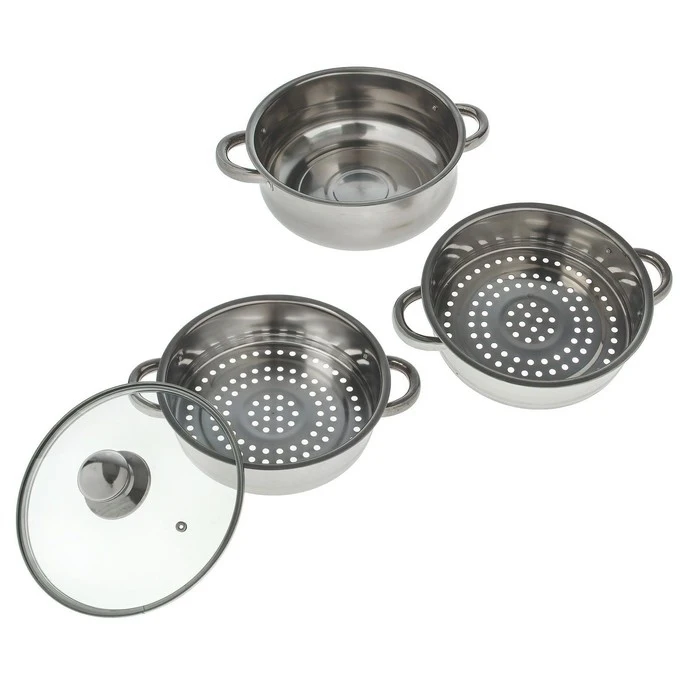 Мантоварка-пароварка &quotКлассика&quot d = 22 5 см 3 уровня общий объём — 7 9 л | Дом и сад