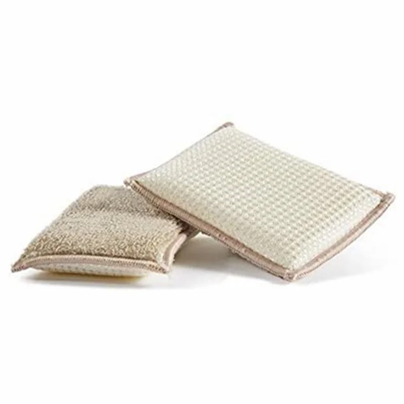 6pcs Bamboo fiber sponge kitchen cloth cleaning brush absorbent oil-free scouring pad reusable dishwashing | Дом и сад