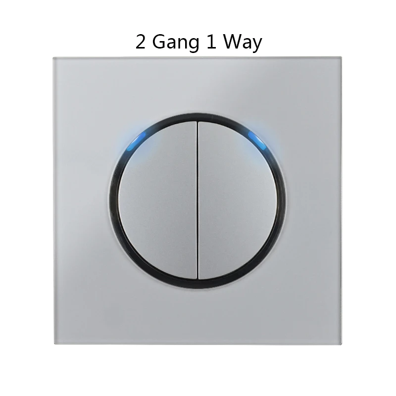 Кнопочный выключатель Rewnssin 220 В 16 А для гостиной со светодиодный подсветильник кой, настенные розетки и переключатели из хрустального стекла с 1, 2, 3, 4 клавишами