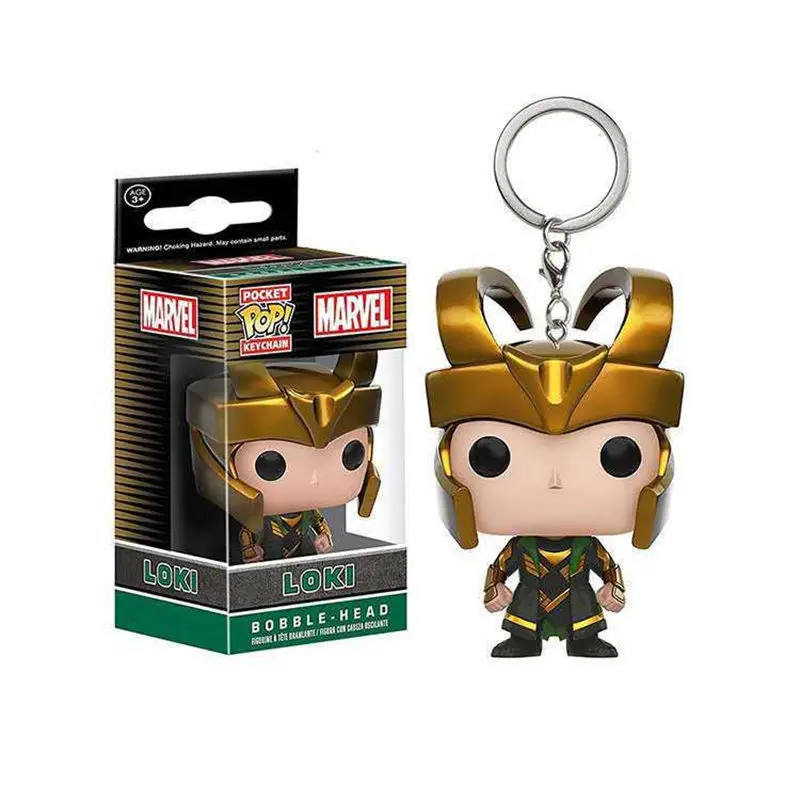 FUNKO POP Marvel Movie Мстители локи Карманный Брелок Виниловая фигурка Коллекция Модель игрушки для детей Рождественский подарок