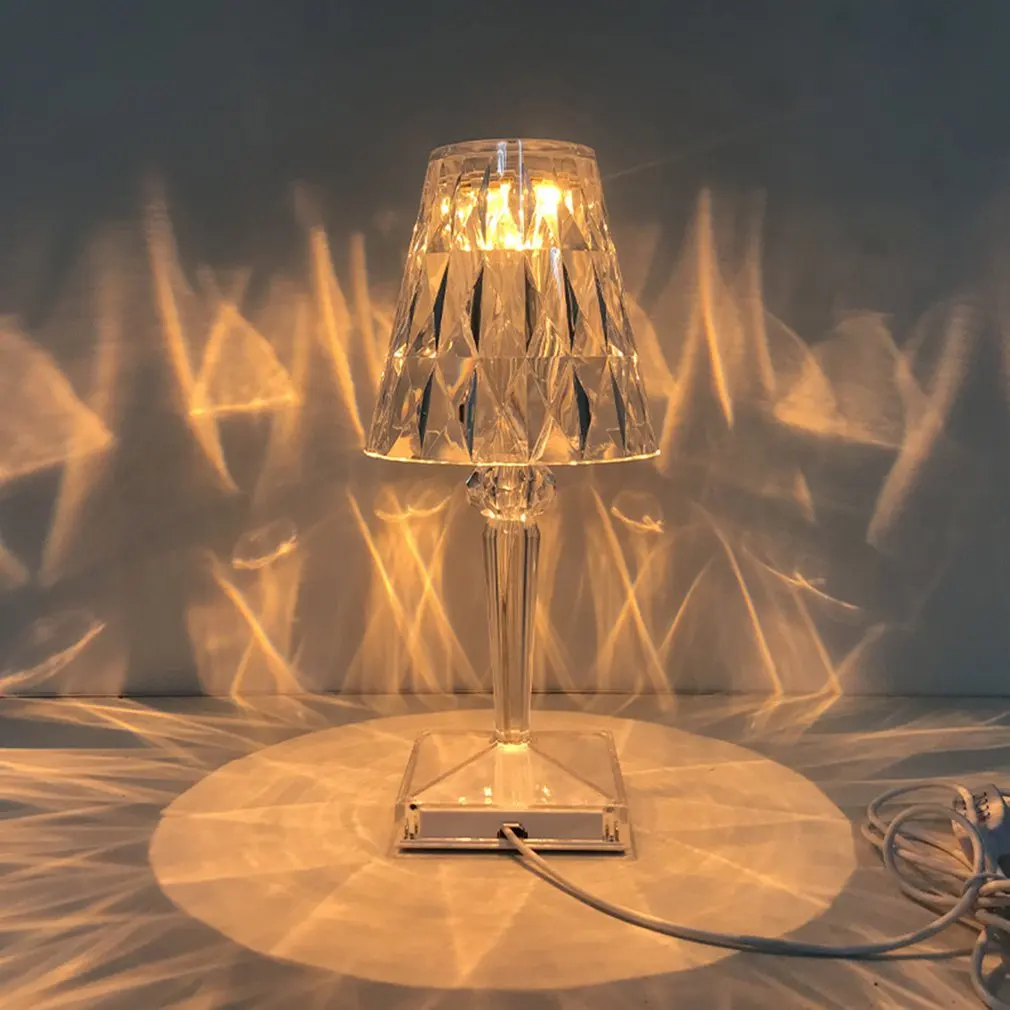 

Diamond Table Lamp USB Touch Sensor Bar Light Decor Restaurant Table Lamps Romantic Nightlight Fixture Bed Lamp