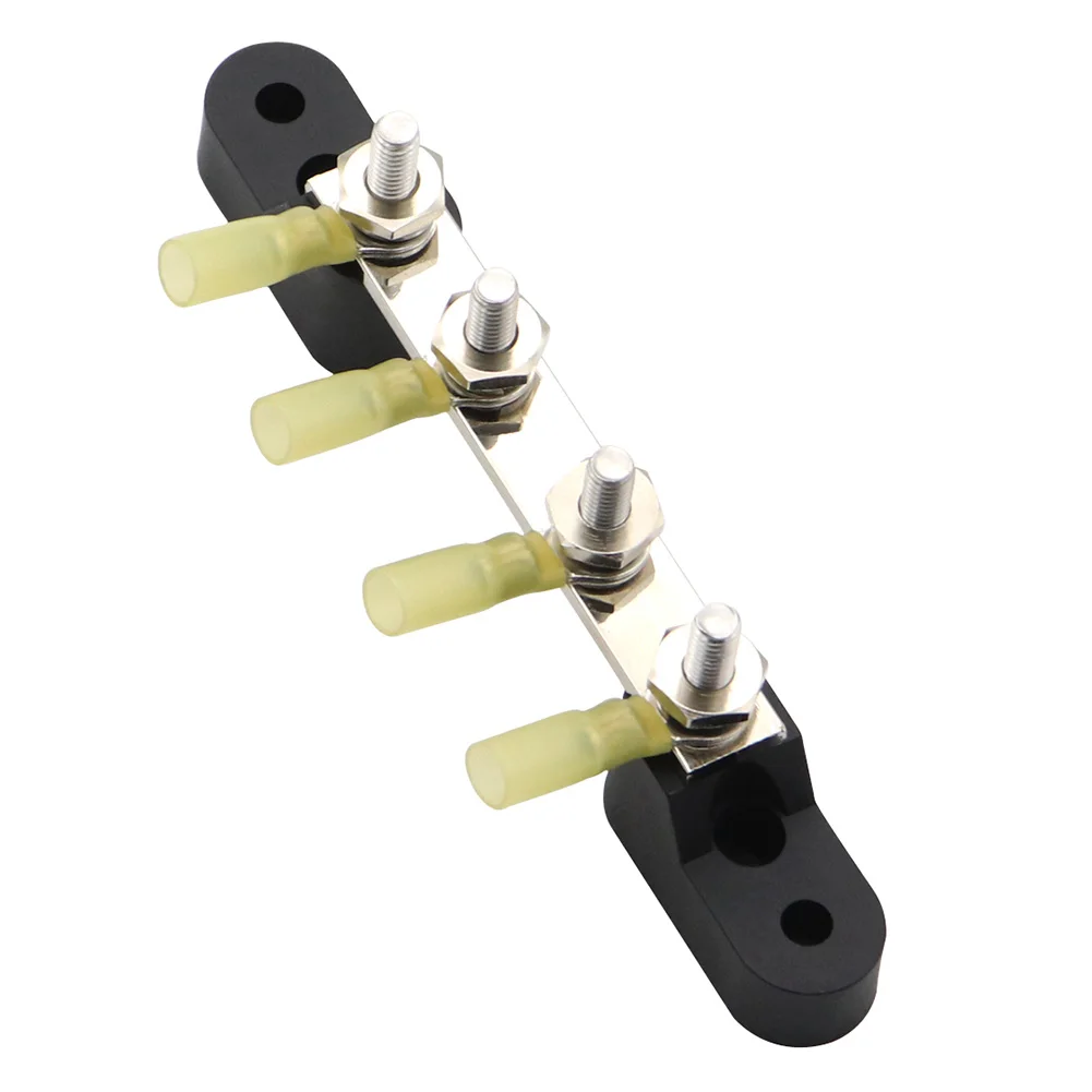 

4 Way Stud Terminal Bus Bar 100A 48V DC Heavy-Duty Module Design Bus-Bar Box with Transparent Cover for Auto Caravan