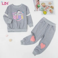lzh kids tracksuit for girls clothing sets 2021 new autumn winter toddler girls clothes unicorn costumes suit children clothing