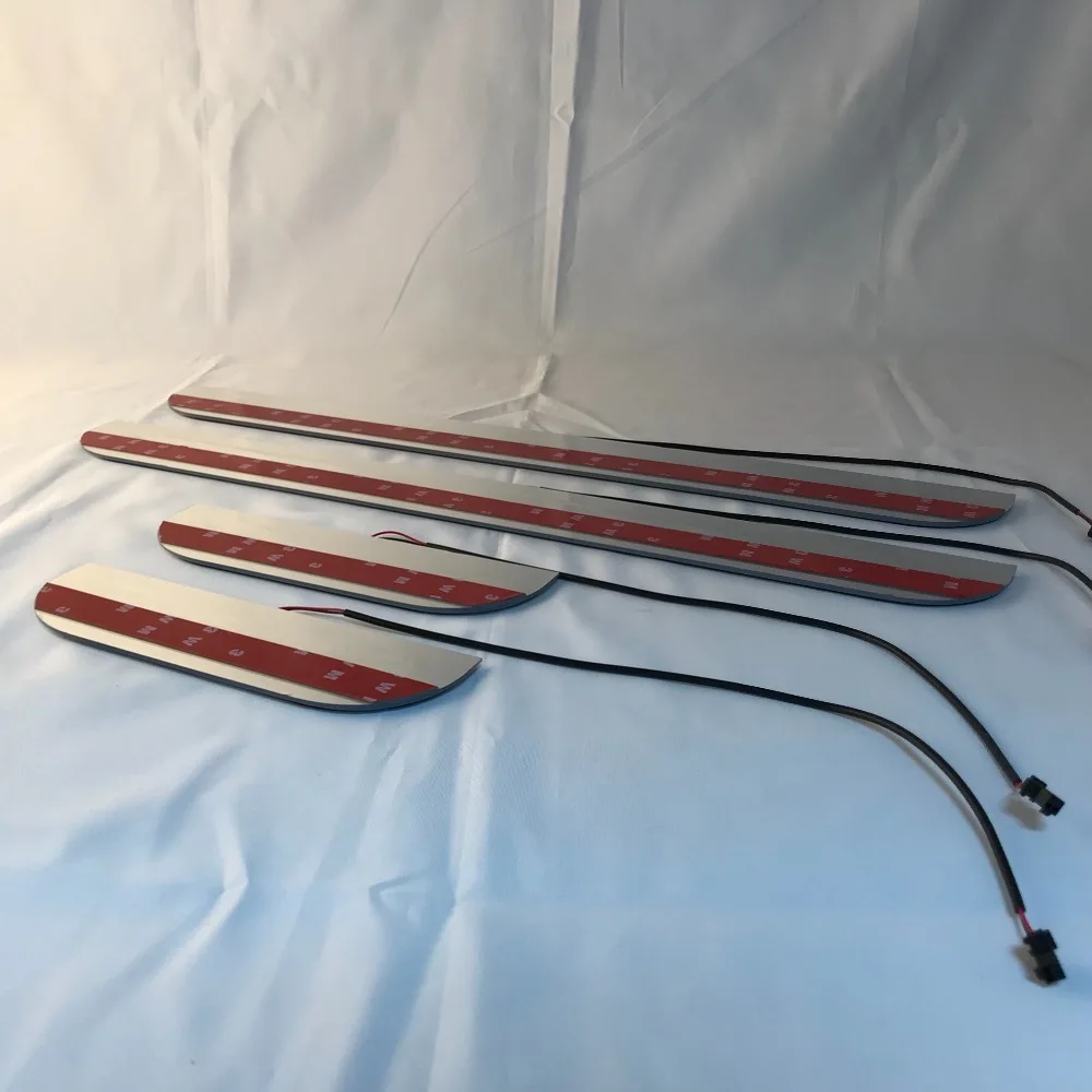 

Express delivery led door sill plate strip welcome light threshold guard protectors for Hyundai grand i10