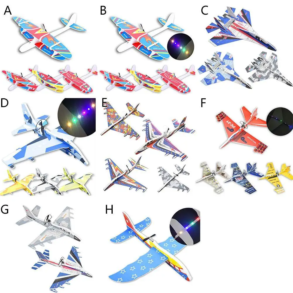 

The New Electric Capacitor Usb Charging Hand Throw Fighter Light Maneuver With Aircraft Su-27 Model Foam Toy For Children S7U8