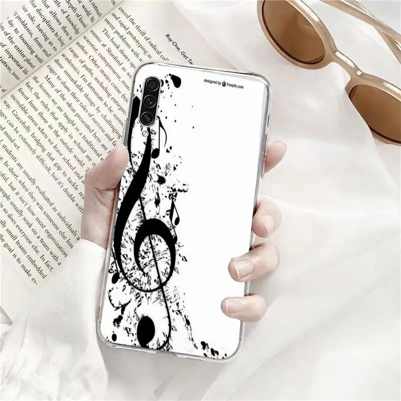 

musical notes sheet Phone Case Transparent for Samsung s9 s10 s20 Huawei honor P20 P30 P40 xiaomi note mi 8 9 pro lite plus