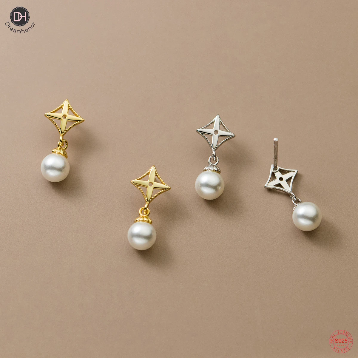 

2022 Trendy Real 925 Sterling Silver Windmill Pearl Earring For Women Lady Anniversary Gift Jewelry Valentine's Day SMT651