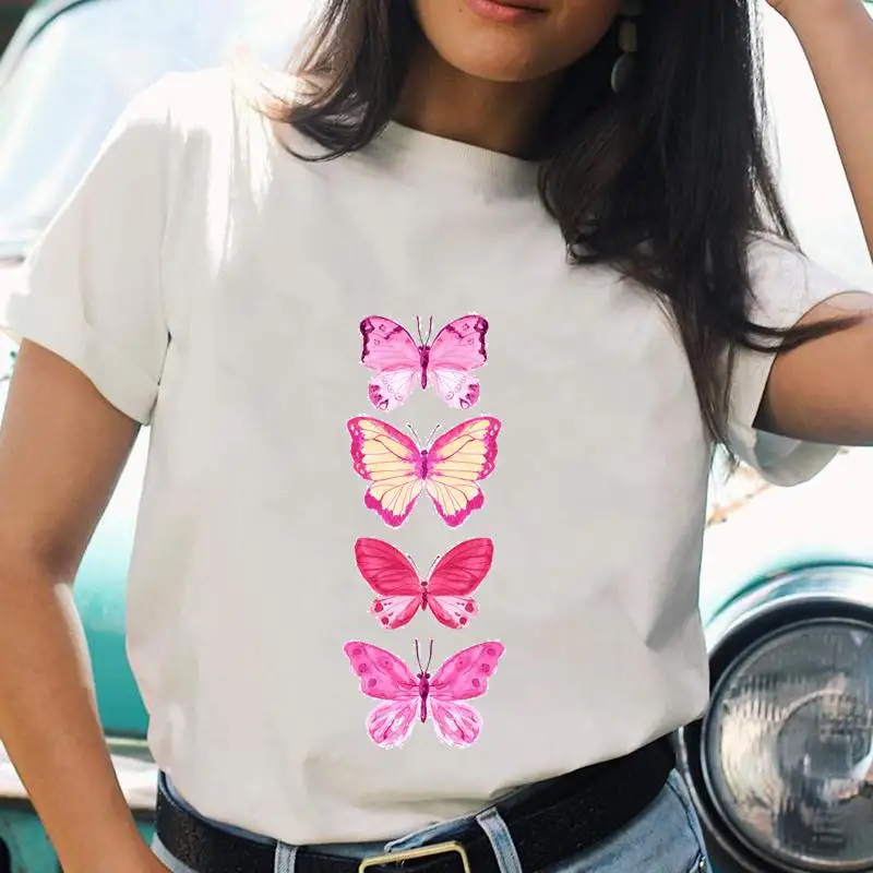 

Women T-shirts Watercolor New Style Ladies O-neck Short Sleeve Cartoon T Top Shirt Print Female Graphic Fashion Tee T-Shirt