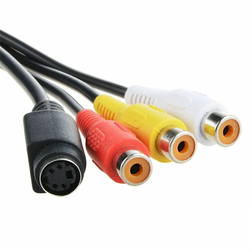Высокое качество Черный Белый ПК VGA SVGA к S Video 3 RCA композитный HD AV ТВ выход адаптер